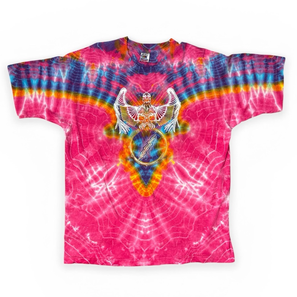 VINTAGE SYMMETRIA R HAHN GRATEFUL DEAD TIE DYE EAGLE LIGHTENING BOLT LOT TEE